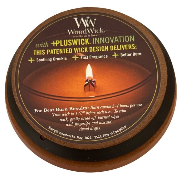Woodwick Cafe Sweets Patented Pluswick Crackle Wooden Wick Scented Candle 9.7oz - Picture 3 of 5